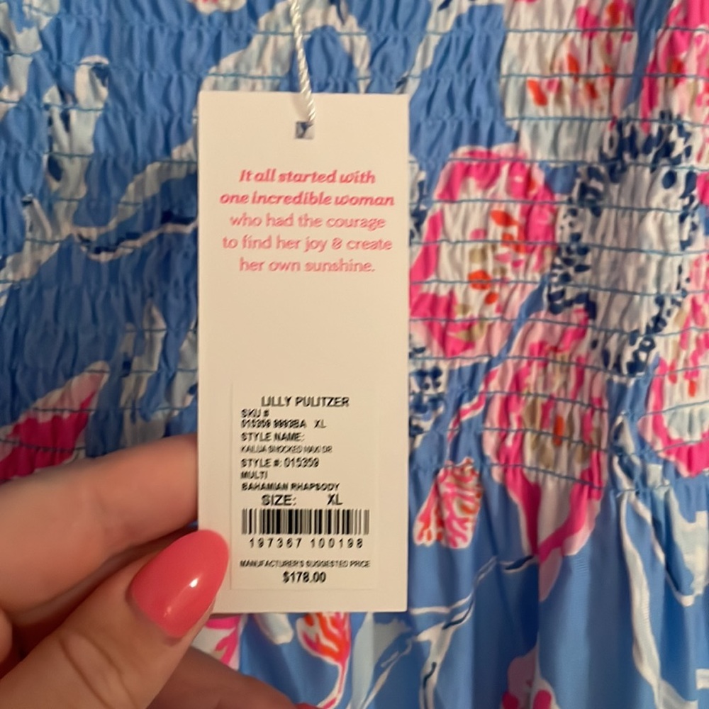 NEW Lilly Pulitzer Kailua Smocked Maxi Dress - Picture 8 of 8